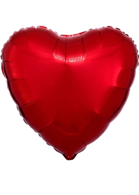 Plain red heart balloon