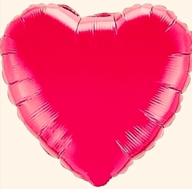 Red heart balloons